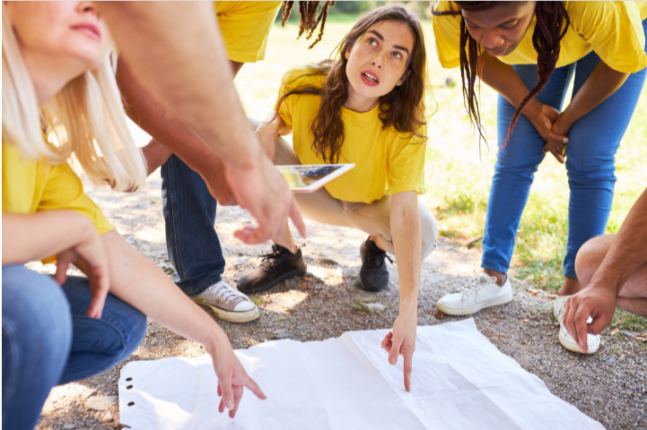 Group of teens participating in Malta Quest adventure