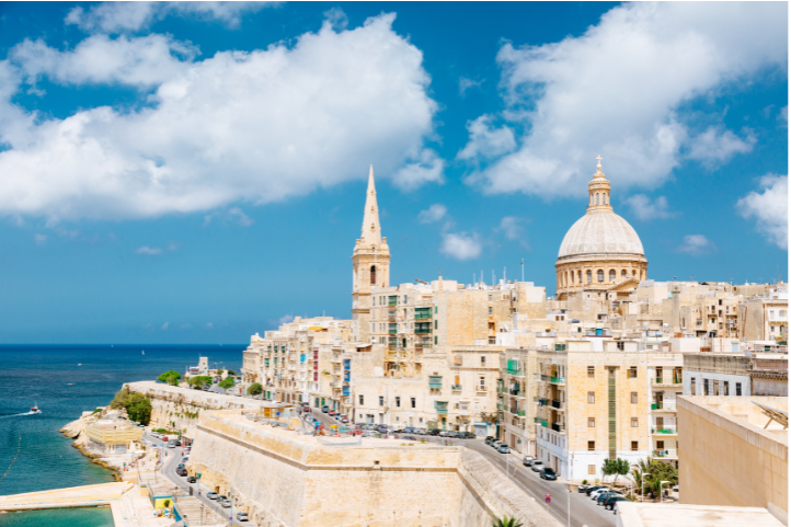 Valletta fortifications in Malta Quest treasure hunt